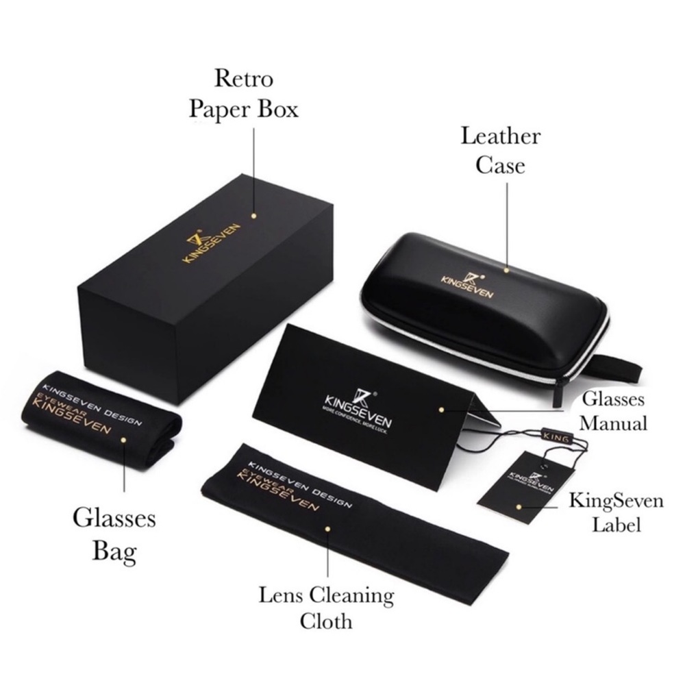 KINGSEVEN Retro Orange Rimless Gradient Sunglasses - Picture 15 of 16